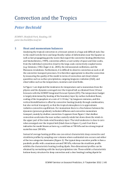 Convection and the Tropics
