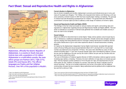 Fact Sheet: Sexual and Reproductive Health and Rights in
