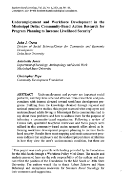 Underemployment and Workforce Development in the