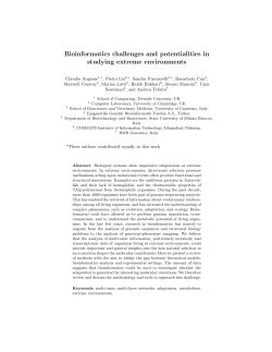 Bioinformatics challenges and potentialities in studying extreme