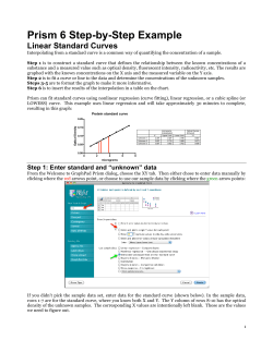 Prism 6 - Linear Standard Curves