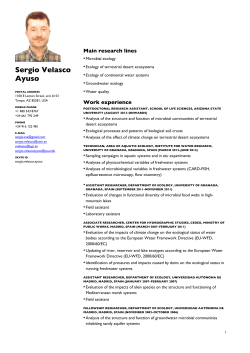 Sergio Velasco Ayuso - Garcia-Pichel`s Lab