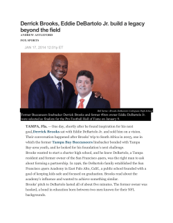 Derrick Brooks, Eddie DeBartolo Jr. build a legacy beyond the field