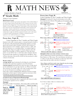 Module 4 Topic B Newsletter