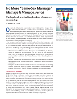 No More &ldquo;Same-Sex Marriage&rdquo; Marriage is Marriage, Period