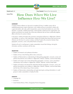How Does Where We Live Influence How We Live?