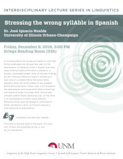 Stressing the wrong syllAble in Spanish