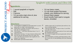 Spaghetti with Lemon and Olive Oil