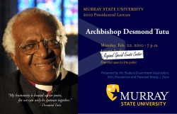 Archbishop Desmond Tutu - Murray State University Libraries