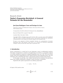 A General Formula for the Remainder