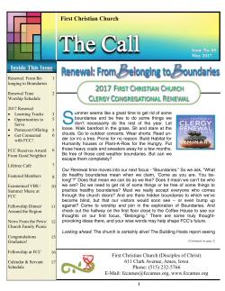 Newsletter - First Christian Church &ndash; Ames