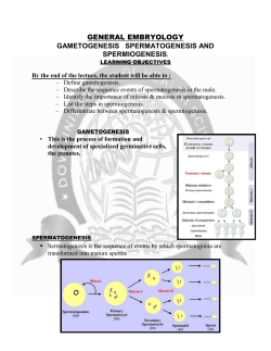 GENERAL EMBRYOLOGY