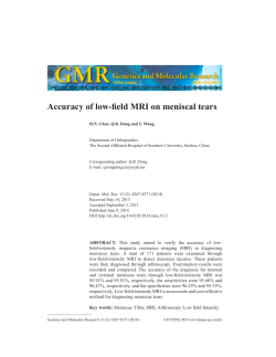 Accuracy of low-field MRI on meniscal tears