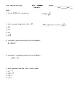 EOC Review Units 4&ndash;7