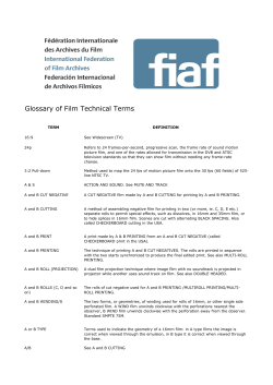 Glossary of Film Technical Terms