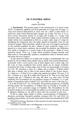 ON P-SOLUBLE RINGS