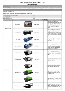 FOCUS DIGITAL TECHNOLOGY CO., LTD Proforma Invoice
