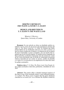 45&mdash; dise&ntilde;o y ritmo en the waste land de ts eliot design and rhythm