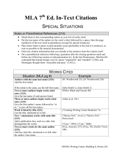 MLA 7 Ed. In-Text Citations