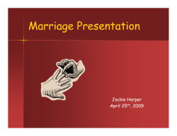 Marriage Presentation - United Church AOTS Men
