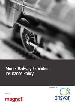 Policy Wording - Magnet Model Railway Insurance