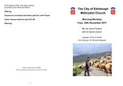 The City of Edinburgh Methodist Church Morning Worship 11am