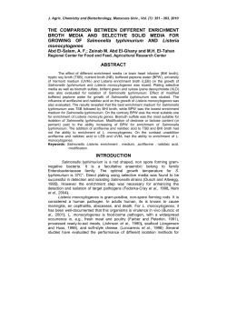 THE COMPARISON BETWEEN DIFFERENT ENRICHMENT BROTH