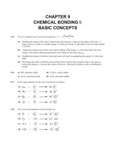chapter 9 chemical bonding i: basic concepts