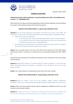 Clarifications - Union for the Mediterranean