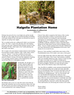 March - Halgolla Plantation Home