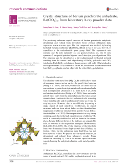 Crystal structure of barium perchlorate anhydrate, Ba (ClO4) 2, from