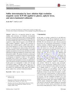 Sulfur determination by laser ablation high resolution magnetic