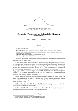 Electron. J. Probab. 0 (2012), no. 0, DOI: 10.1214/EJP.vVOL-PID