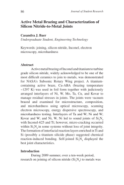 Active Metal Brazing and Characterization of Silicon Nitride-to