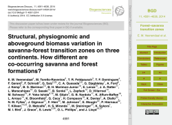 Forest--savanna transition zones - Wageningen UR E