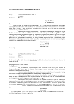 Irish Transportation Records Catherine Rafferty CRF 1842 R4 Stamp