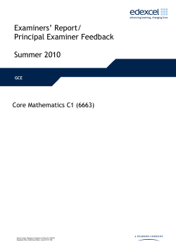 Examiners` Report