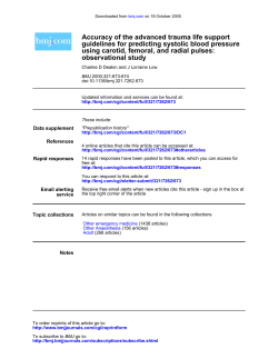 observational study using carotid, femoral, and radial pulses