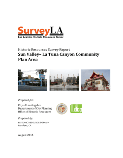 Sun Valley - La Tuna Canyon Community Plan Area