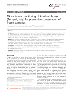 Microclimate monitoring of Ariadne  s house (Pompeii, Italy) for