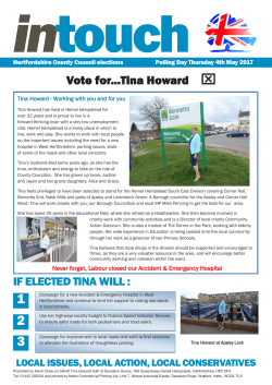 to Tina`s election literature