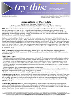 Immunizations for Older Adults