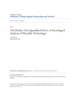 Our Bodies, Our Quantified Selves: A Sociological Analysis of