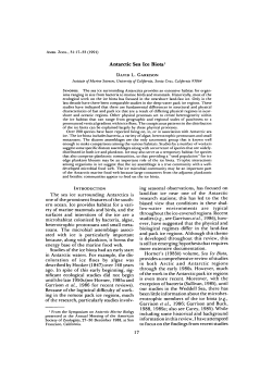 Antarctic Sea Ice Biota1 The sea ice surrounding Antarctica is one of