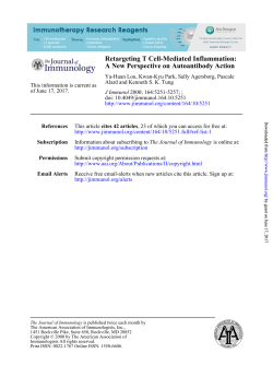 Retargeting T Cell-Mediated Inflammation