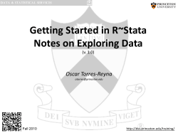Notes on Exploring Data