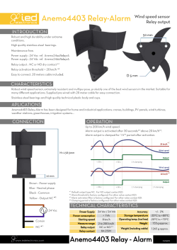 Anemo4403 RelayAlarm Wind speed sensor