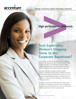 It is well known that there are not enough women in corporate