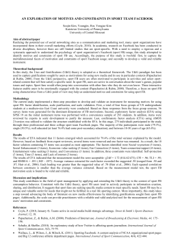 an exploration of motives and constraints in sport team facebook