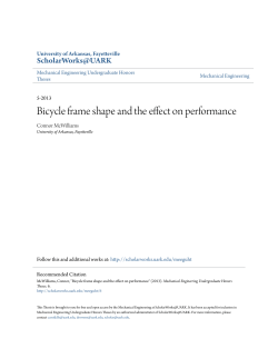 Bicycle frame shape and the effect on performance
